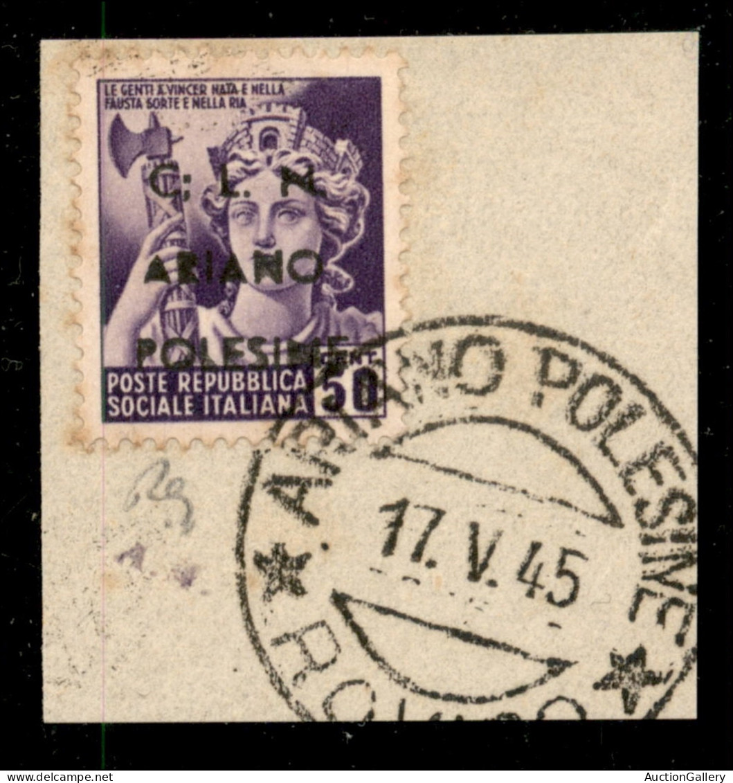 C.L.N. - Ariano Polesine - 1945 - 50 Cent (Errani 34 L) Usato Su Frammento - ; Dopo C - Other & Unclassified