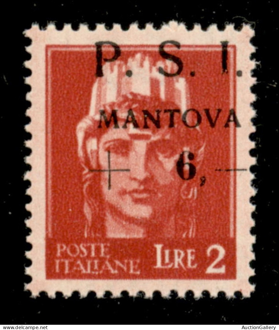 C.L.N. - Mantova - 1945 - 2 Lire + 6 (8e Varietà Yb) Con Soprastampa In Alto A Destra + Punto Piccolo Dopo S - Gomma Int - Other & Unclassified