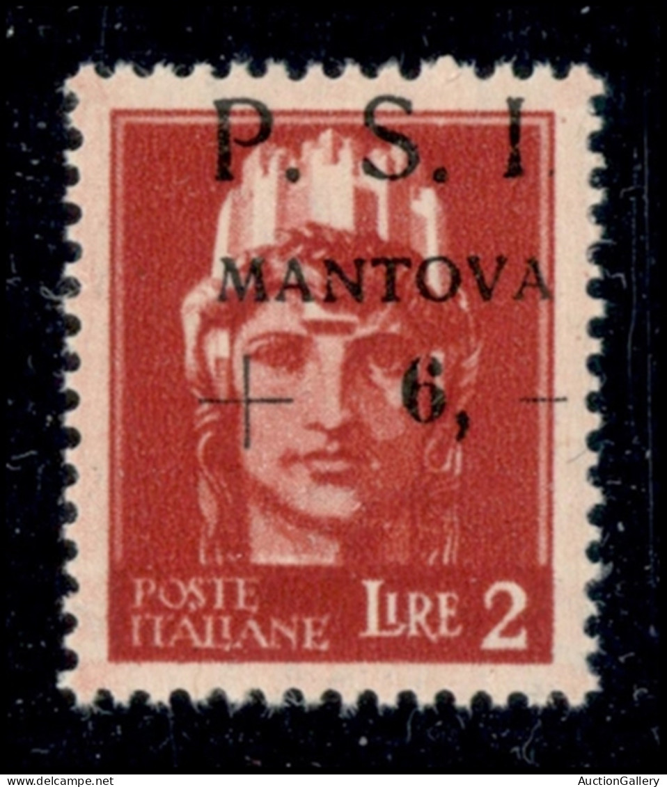 C.L.N. - Mantova - 1945 - 2 Lire + 6 (8e Varietà Yd) Con Soprastampa In Alto A Destra E Punto Invisibile Dopo I - Gomma  - Other & Unclassified