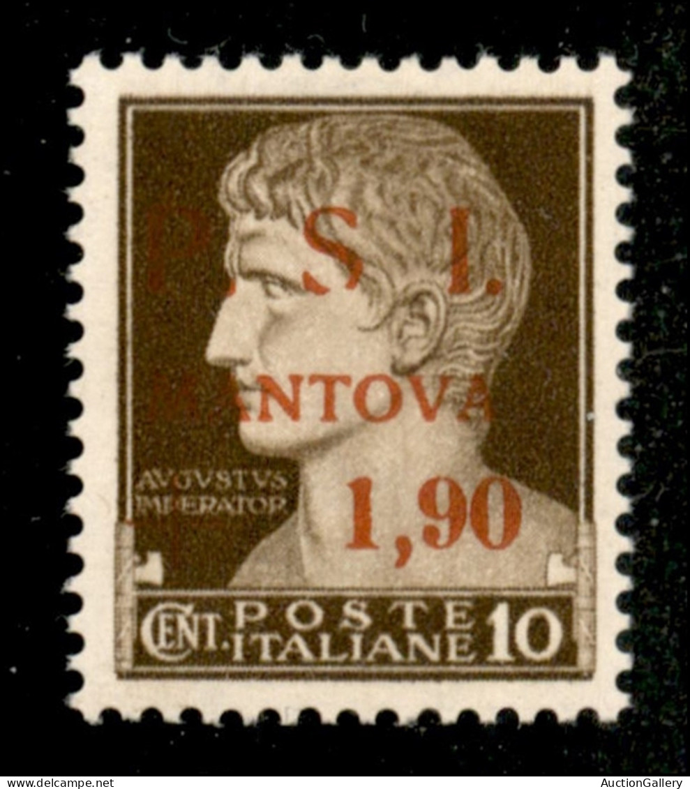 C.L.N. - Mantova - 1945 - Non Emesso - 10 Cent + 1,90 Lire (12w) Senza Punto Dopo S - Gomma Integra - Cert. Raybaudi - Autres & Non Classés