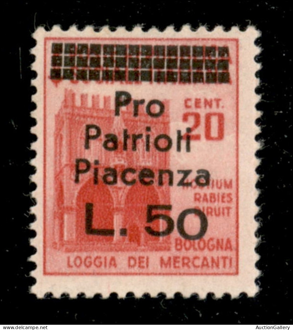 C.L.N. - Piacenza - 1945 - 50 Lire Su 20 Cent (Errani 90 Varietà) - Zero In Basso - Gomma Originale - Non Catalogato - Other & Unclassified