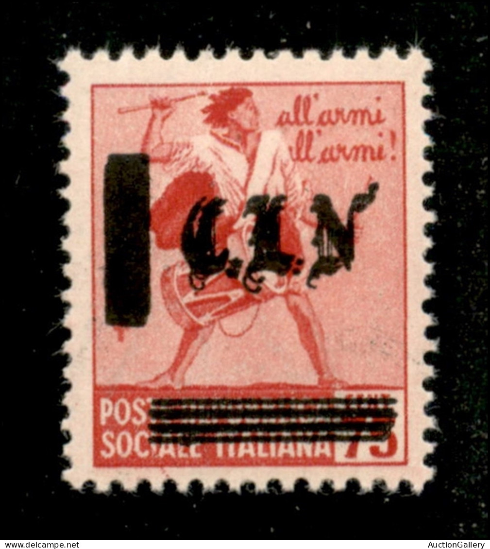 C.L.N. - Torino - 1945 - 75 Cent (Errani 10a Varietà E) Con Doppia Soprastampa + Punto Alto Dopo N - Gomma Integra - Cer - Other & Unclassified