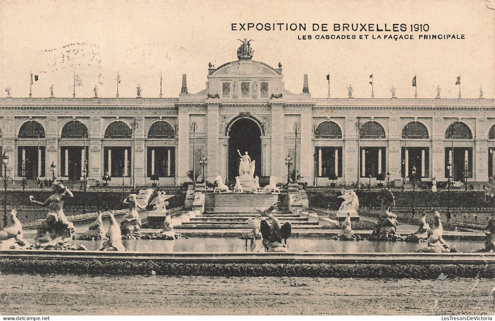 BELGIQUE - Bruxelles - Exposition De Bruxelles 1910 - Les Cascades Et La Façade Principale - Carte Postale Ancienne - Exposiciones Universales