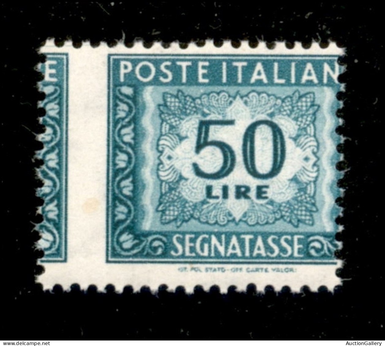 Repubblica - Servizi - 1957 - Segnatasse - 50 Lire (118/IIf) - Dentellatura Verticale Spostata - Gomma Integra - Autres & Non Classés