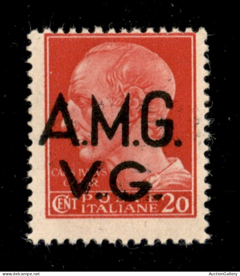 Trieste  - Trieste AMG VG - 1945 - 20 Cent (5p) Con Decalco E Tracce Di Doppia Soprastampa - Non Catalogato - Gomma Inte - Andere & Zonder Classificatie