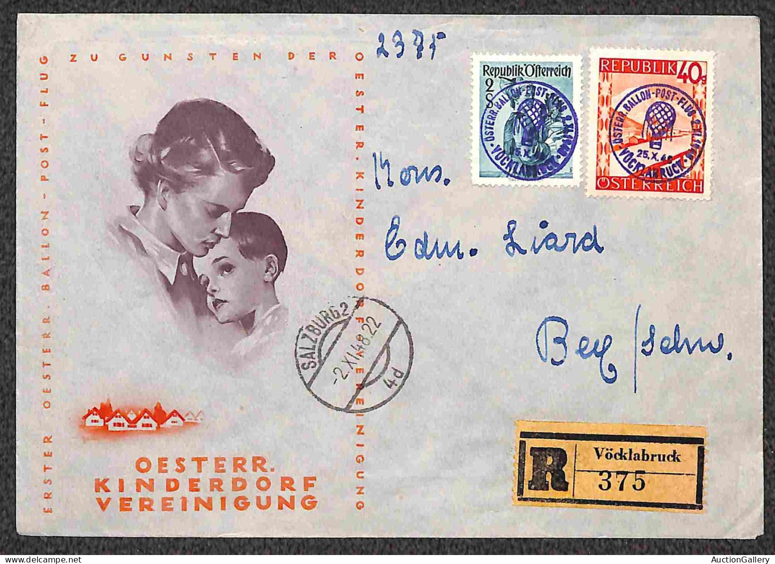 Aerogrammi  - Austria - 1948 (25 Ottobre) - Ballonpost - Quattro Aerogrammi - Otros & Sin Clasificación