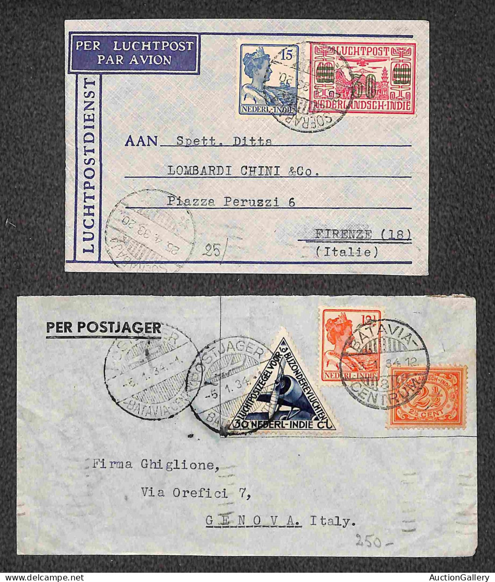 Aerogrammi  - India - Indie Olandesi - Due Aerogrammi Del 1932 Per L'Italia + Uno Del 1934 + Cinque Aerogrammi Del 1934  - Sonstige & Ohne Zuordnung