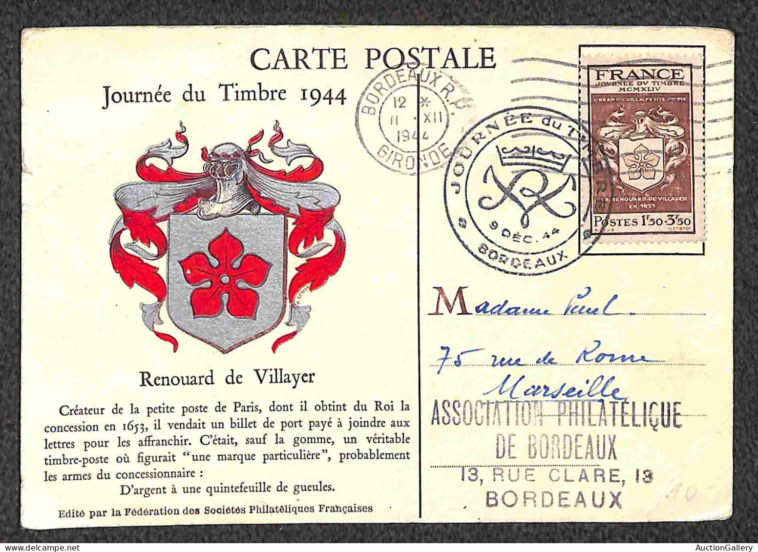 Europa - Francia - 1944/1945 - Cinque Cartoline - Annulli Speciali - Other & Unclassified