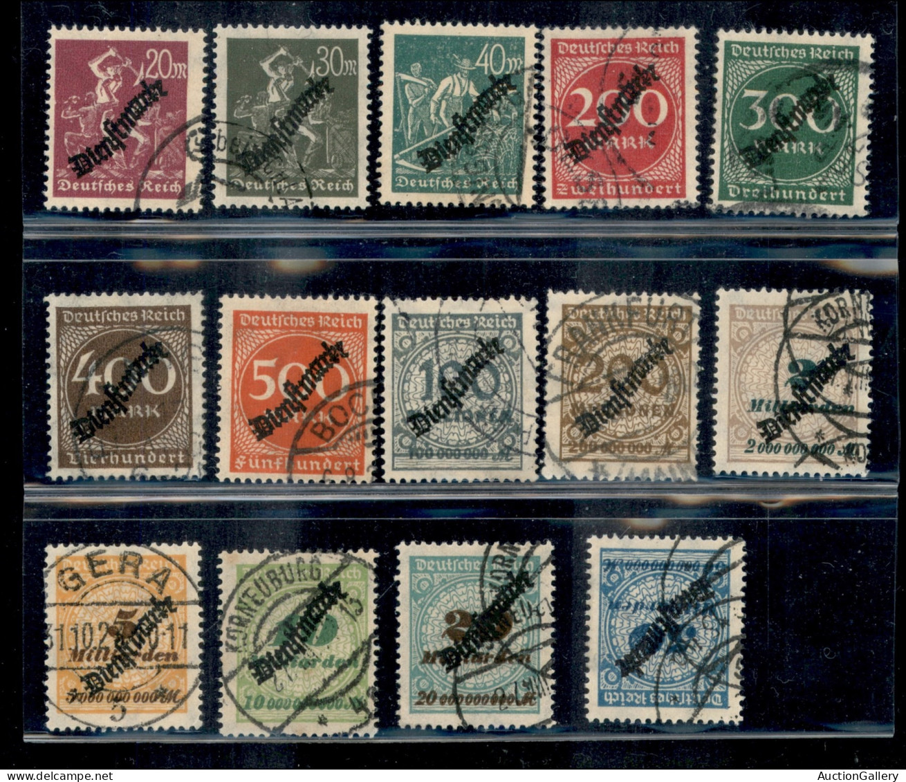 Europa - Germania - 1923 - Dienstmarken (75/88) - Serie Completa Usata - Andere & Zonder Classificatie