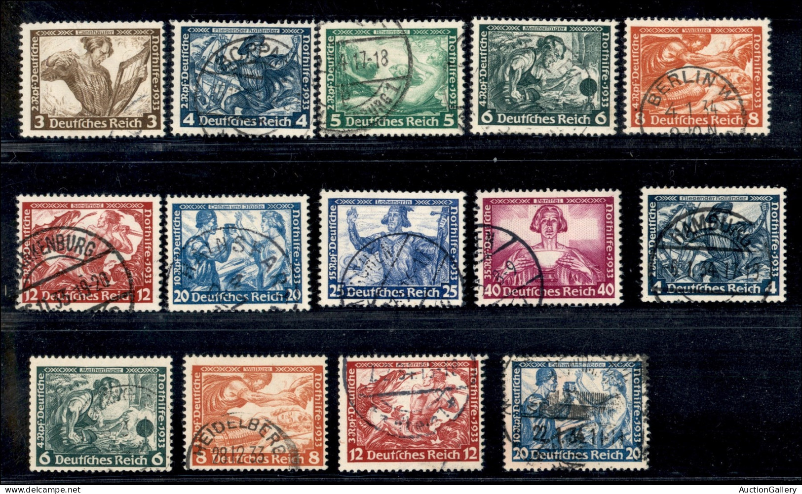 Europa - Germania - 1933 - Wagner (499A/507A + 500B/505B) - Emissione Completa - Usata - Andere & Zonder Classificatie