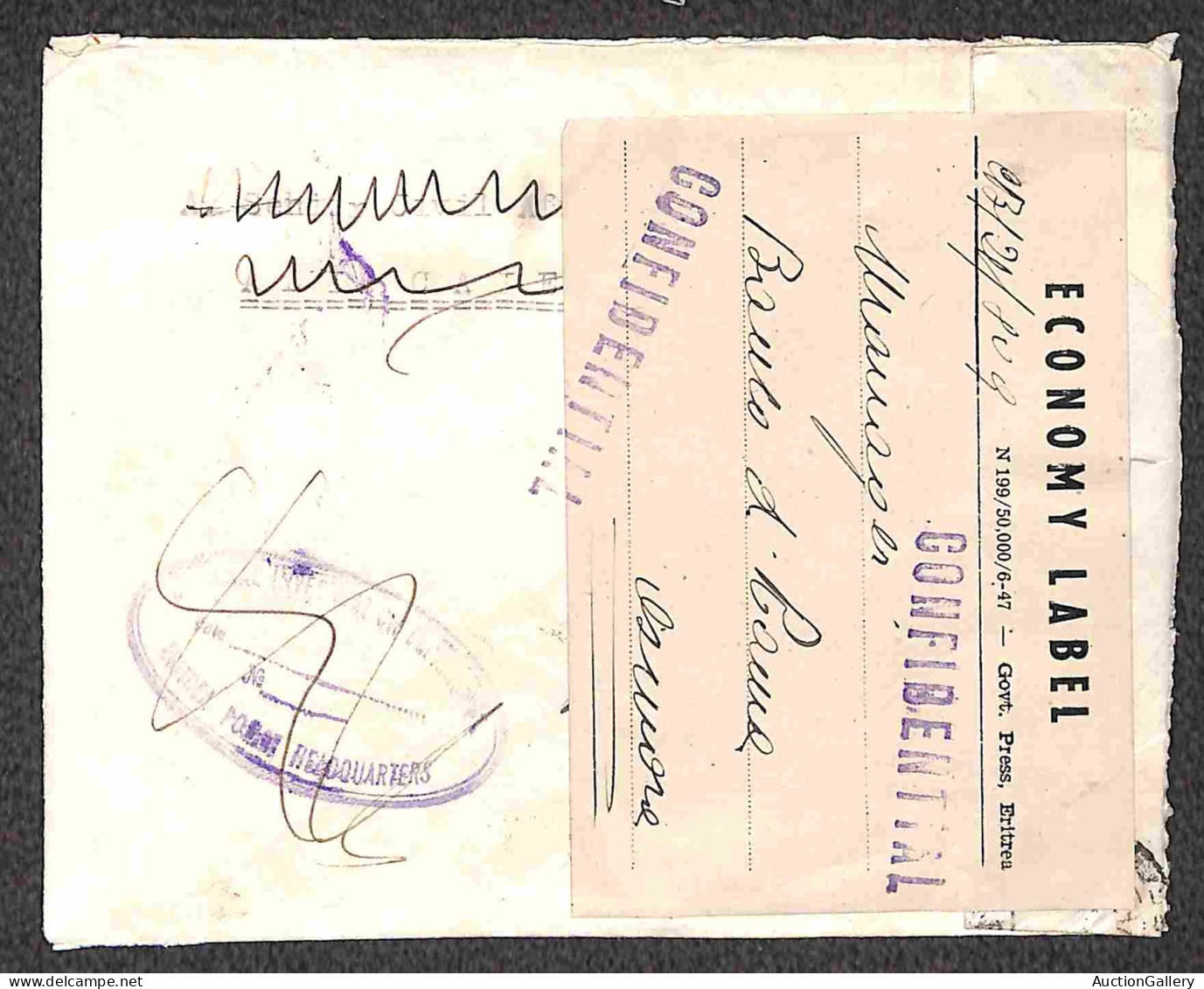 Europa - Gran Bretagna - 1946/1948 - Field Post - Cinque Buste In Franchigia Per Asmara - Other & Unclassified