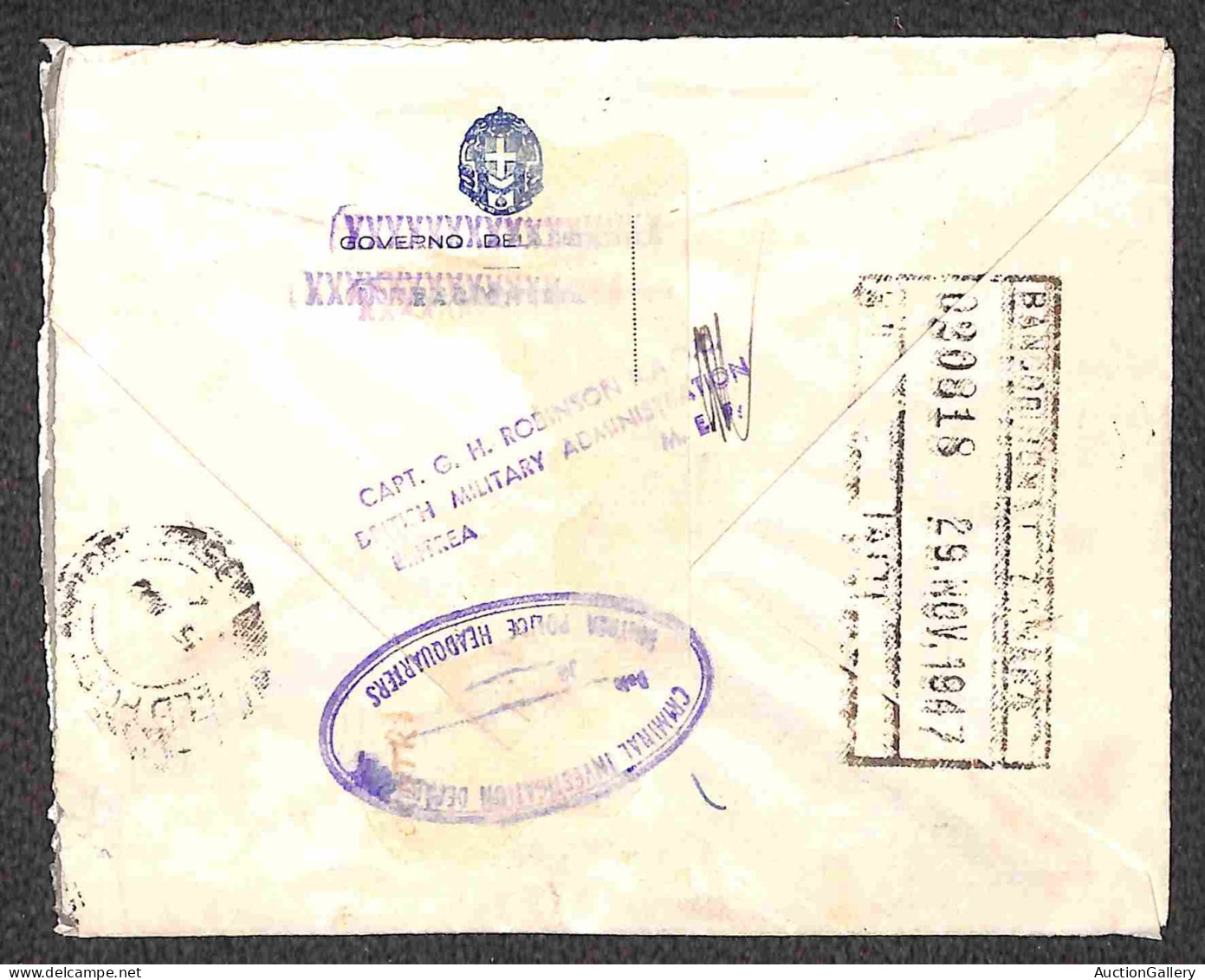 Europa - Gran Bretagna - 1946/1948 - Field Post - Cinque buste in franchigia per Asmara