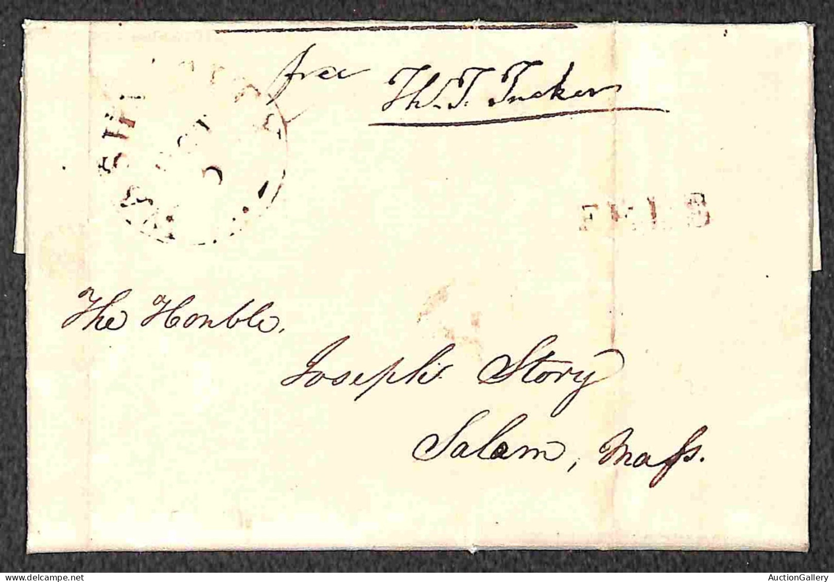 Oltremare - Stati Uniti D'America - Tesoro USA - Circolare A Stampa Da Washington A Salem Del 5.10.1822 Con Firma Autogr - Andere & Zonder Classificatie