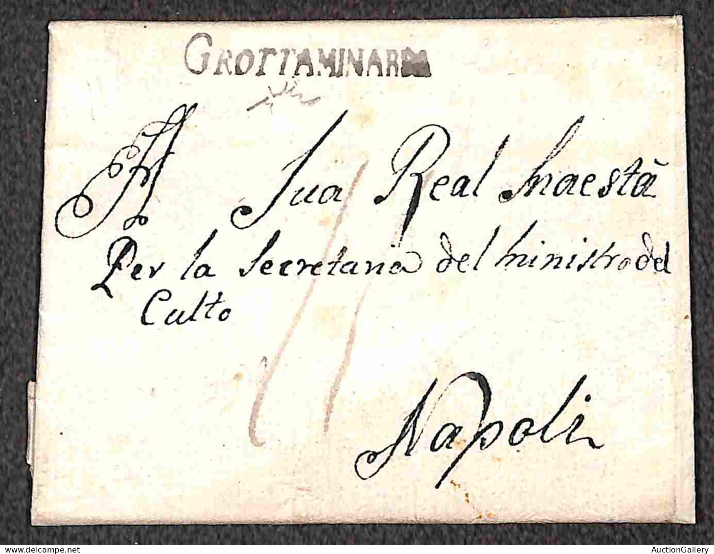 Prefilateliche&Documenti - Italia - Grottaminarda - Intera Lettera (supplica Su Carta Bollata) Per Napoli Del 26.3.1813  - Autres & Non Classés