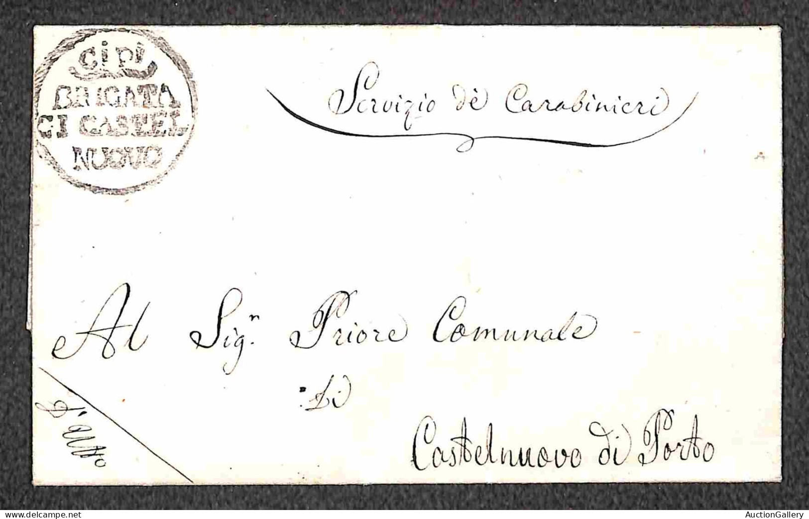 Prefilateliche&Documenti - Italia - C.i.P.i. Brigata Di Castelnuovo - Intera Lettera Per Castelnuovo Del 31.1.1846 - Other & Unclassified