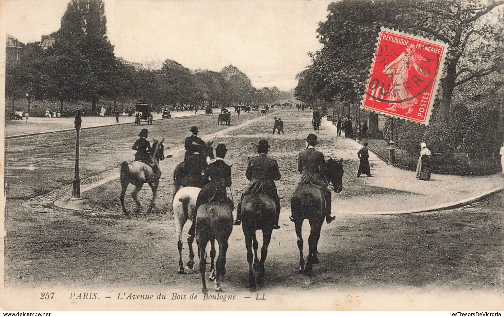 FRANCE - Paris - Vue Sur L'avenue Du Bois De Boulogne - Animé - LL - Carte Postale Ancienne - Parks, Gardens