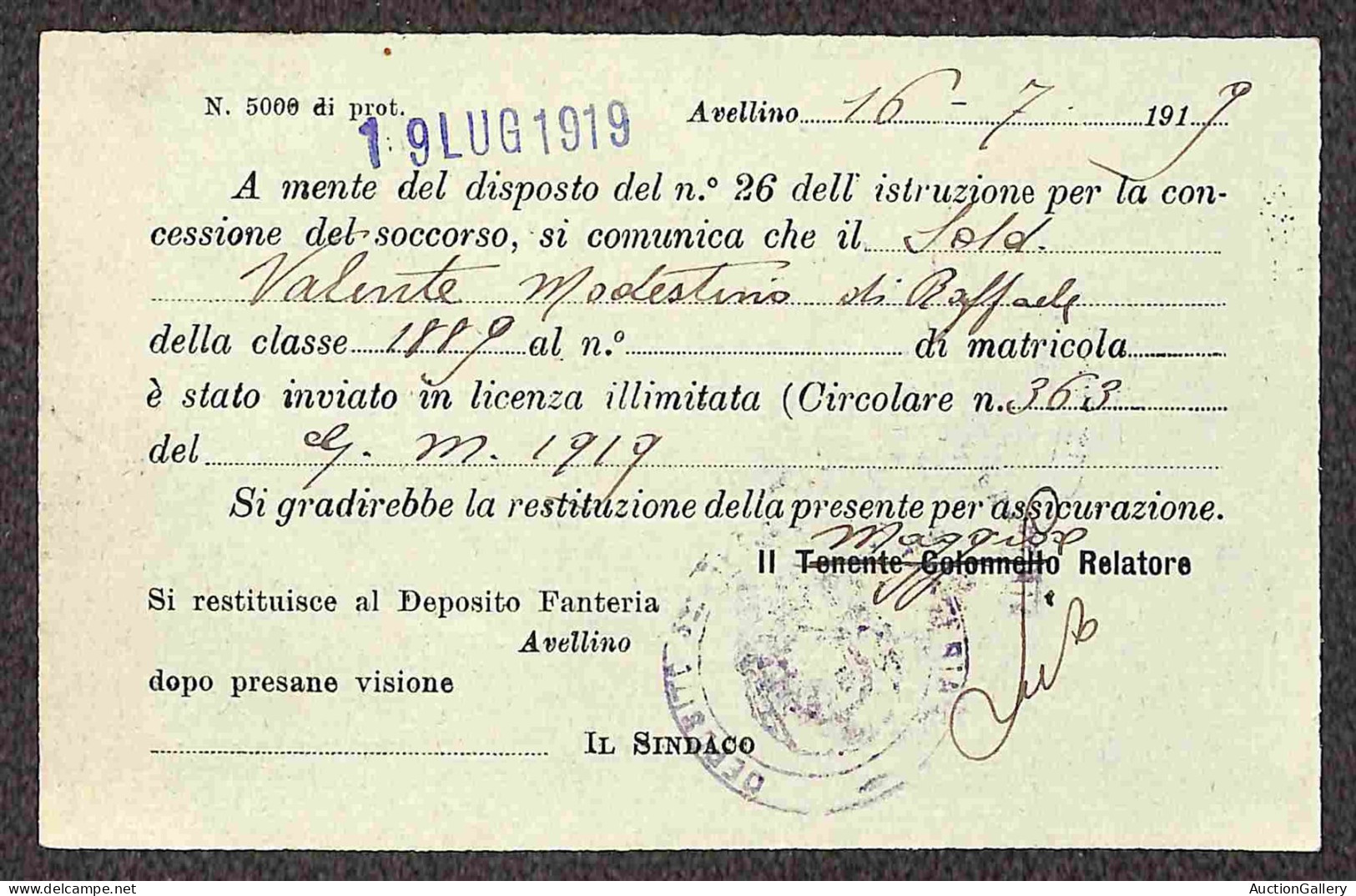 Prefilateliche&Documenti - Italia - 1919/1941 - Una circolare + una cartolina + due buste + un telegramma - tutti in fra
