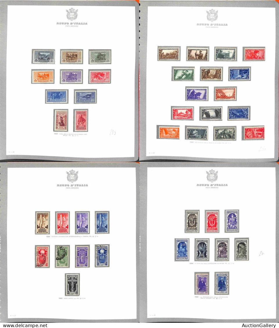Lotti&Collezioni - Area Italiana - REGNO - 1862/1944 - Collezione avanzata di valori e serie complete del periodo montat