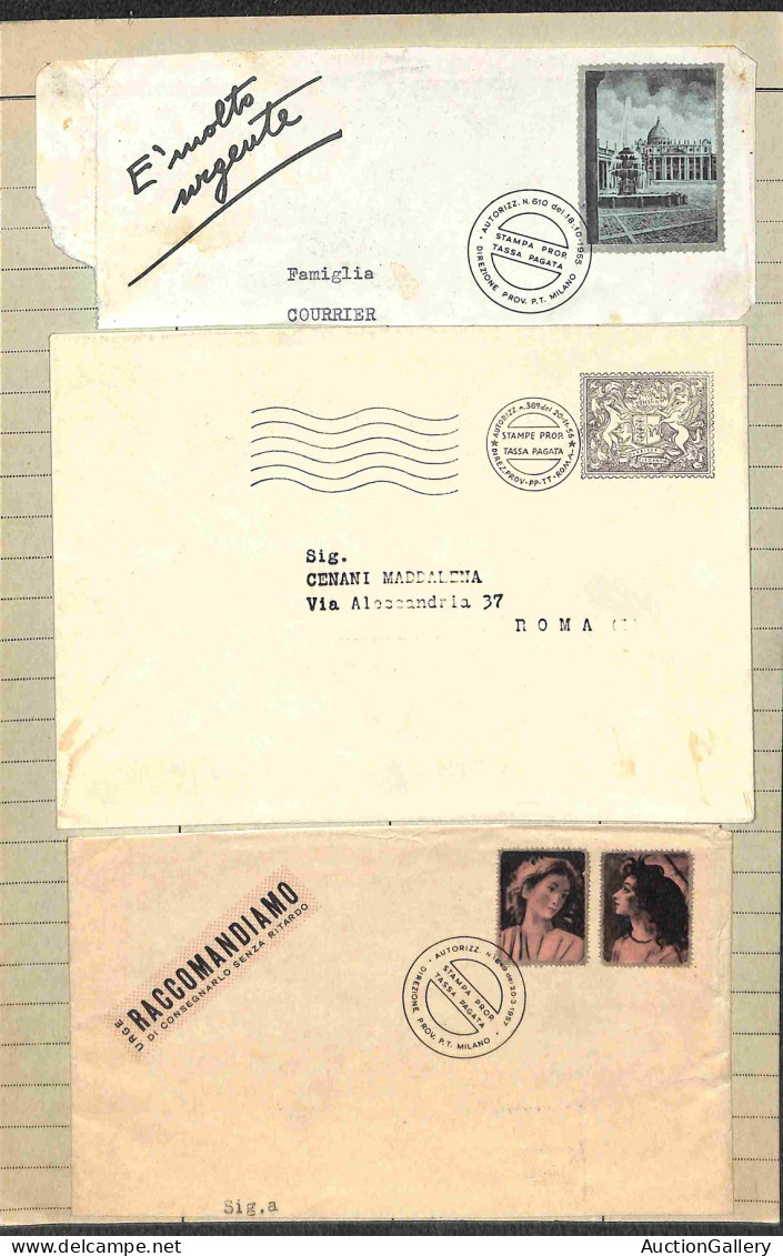 Lotti&Collezioni - Area Italiana - REPUBBLICA - 1953/1959 - Stampe Propagandistiche - Insieme Di Circa 40 Oggetti Postal - Otros & Sin Clasificación