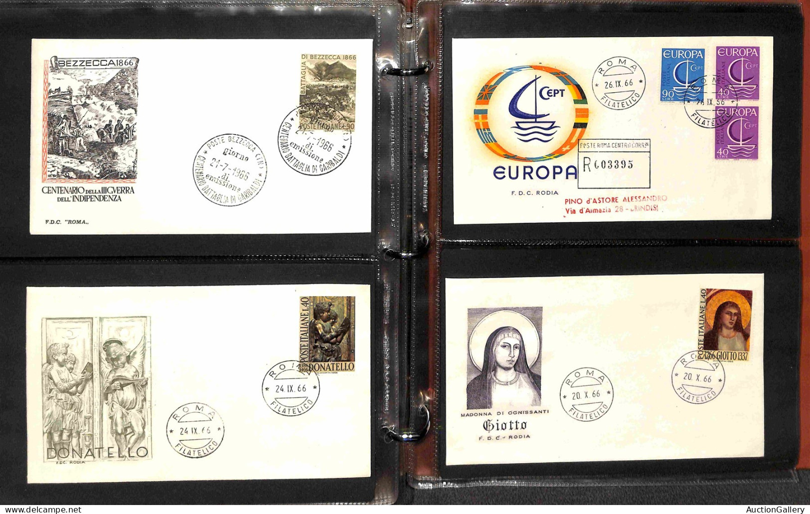 Lotti&Collezioni - Area Italiana - REPUBBLICA - 1958/1993 - Collezione di migliaia di FDC del periodo montati in 6 racco