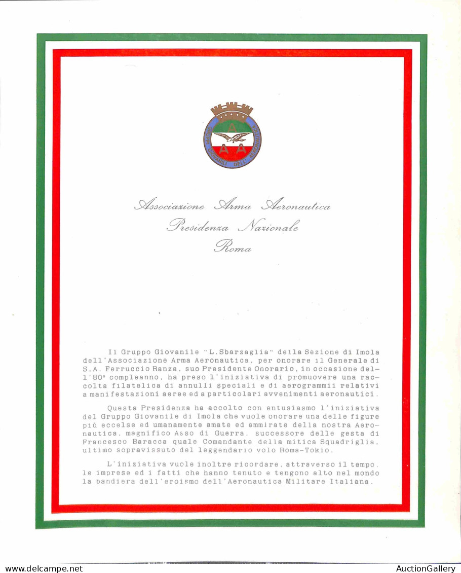 Lotti&Collezioni - Area Italiana - REPUBBLICA - AEROFILATELIA - 1970 - Collezione Tematica Di Annulli Speciali E Aerogra - Sonstige & Ohne Zuordnung