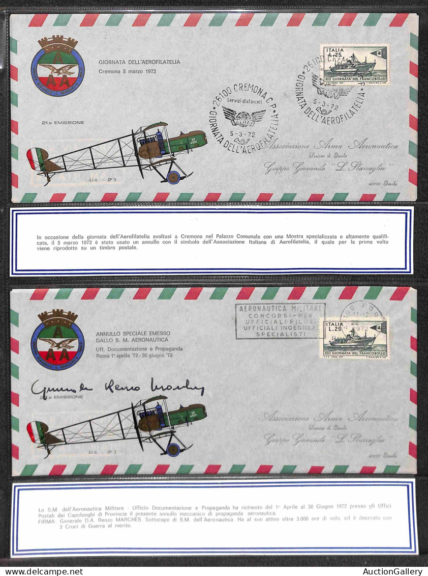 Lotti&Collezioni - Area Italiana - REPUBBLICA - AEROFILATELIA - 1970 - Collezione tematica di annulli speciali e aerogra