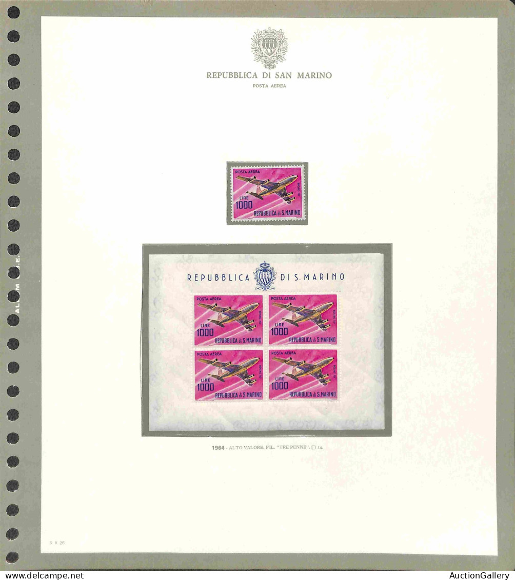 Lotti&Collezioni - Area Italiana - SAN MARINO - 1877/1986 - Collezione Di Valori Serie Complete E Foglietti Del Periodo  - Other & Unclassified