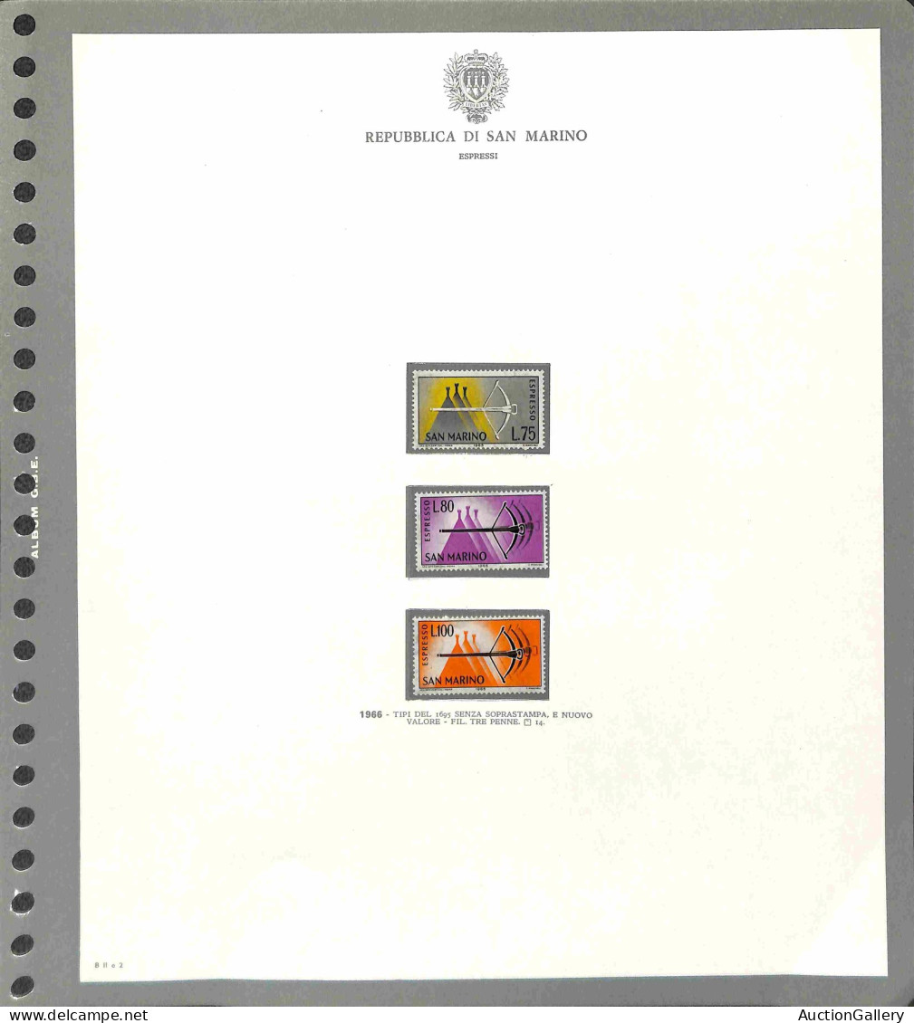 Lotti&Collezioni - Area Italiana - SAN MARINO - 1877/1986 - Collezione di valori serie complete e foglietti del periodo 