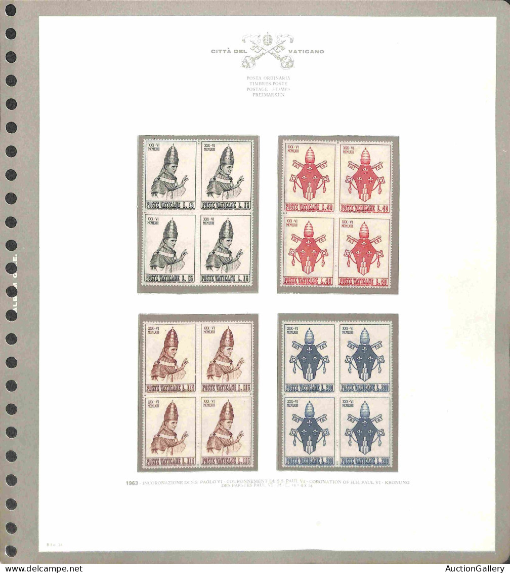 Lotti&Collezioni - Area Italiana - VATICANO - 1963/1985 - Collezione Completa Di Valori E Serie Complete In Quartine Del - Altri & Non Classificati
