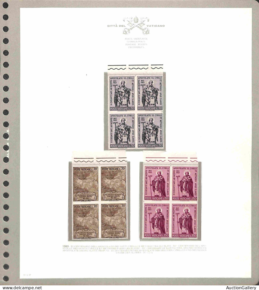 Lotti&Collezioni - Area Italiana - VATICANO - 1963/1985 - Collezione completa di valori e serie complete in quartine del
