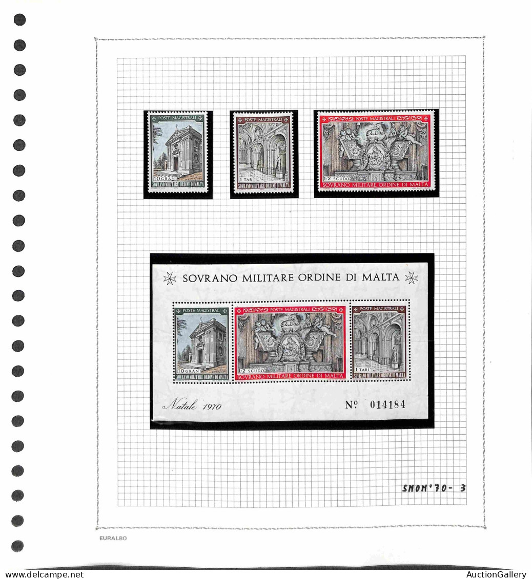 Lotti&Collezioni - Area Italiana - SMOM - 1966/1986 - Collezione di valori serie complete e foglietti del periodo montat