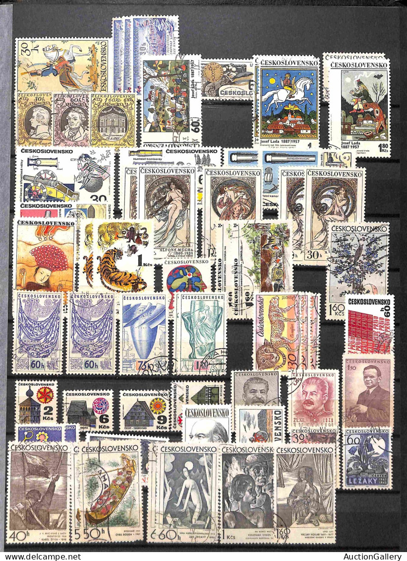 Lotti&Collezioni - Europa&Oltremare - CECOSLOVACCHIA - 1948/1980 - Collezione di valori usati del periodo in raccoglitor
