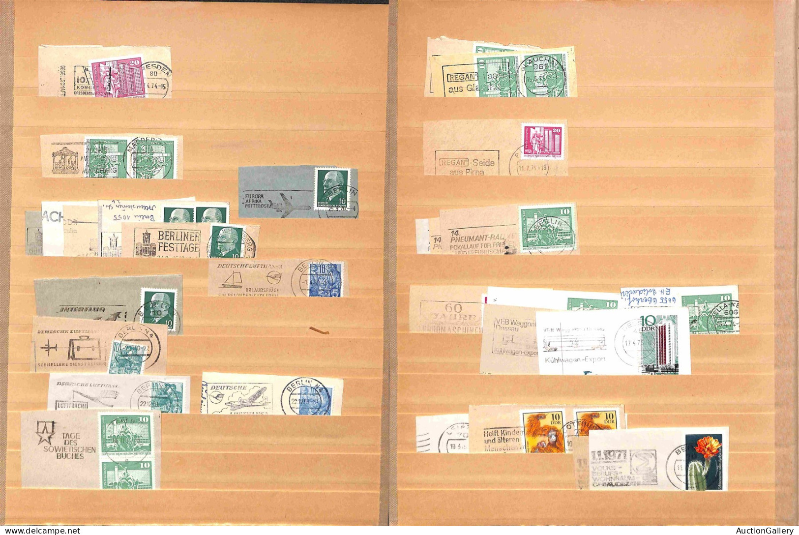 Lotti&Collezioni - Europa&Oltremare - GERMANIA DDR - circa 1950/1990 - 16 grandi pagine di classificatore con centinaia 