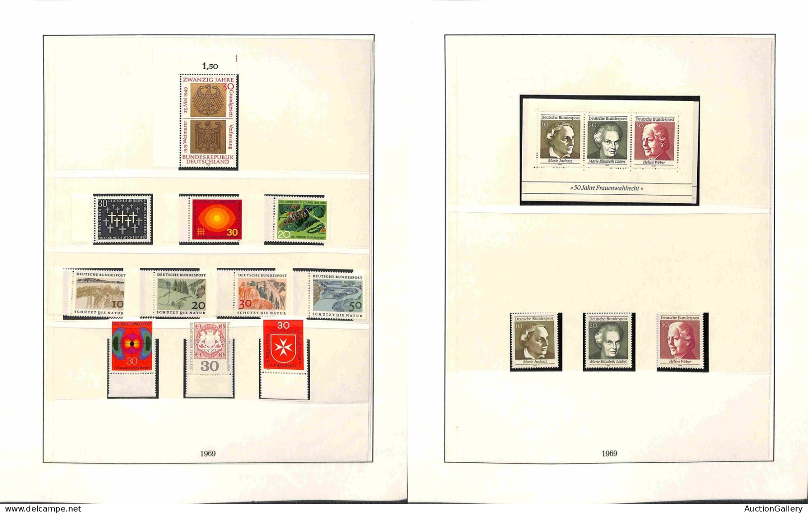 Lotti&Collezioni - Europa&Oltremare - GERMANIA FEDERALE - 1949/1974 - Collezione Quasi Completa Del Periodo In Album Lin - Andere & Zonder Classificatie