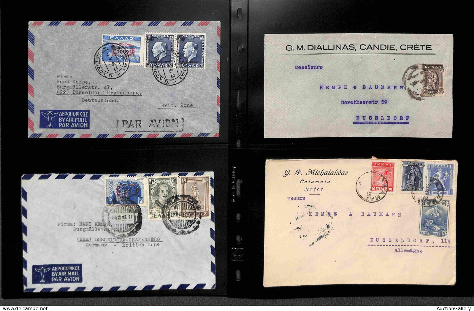 Lotti&Collezioni - Europa&Oltremare - GRECIA - 1925/1949 - Lotto Di 52 Buste Con Alcuni Aerogrammi Del Periodo Montati S - Altri & Non Classificati