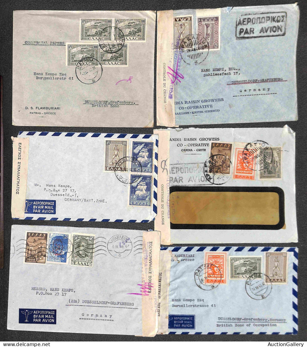 Lotti&Collezioni - Europa&Oltremare - GRECIA - 1937/1949 - Lotto di 29 buste con aerogrammi tutti indirizzati a Dusseldo