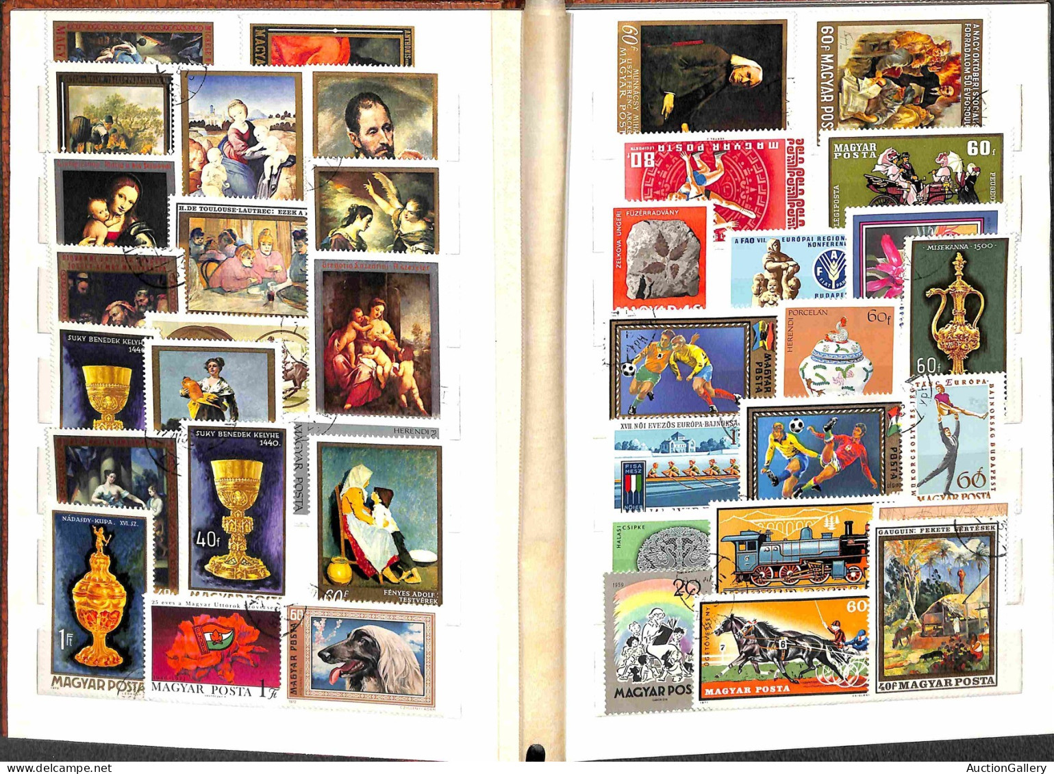 Lotti&Collezioni - Europa&Oltremare - MONDIALE - Accumulazione di migliaia di francobolli nuovi e usati montati in 8 pic
