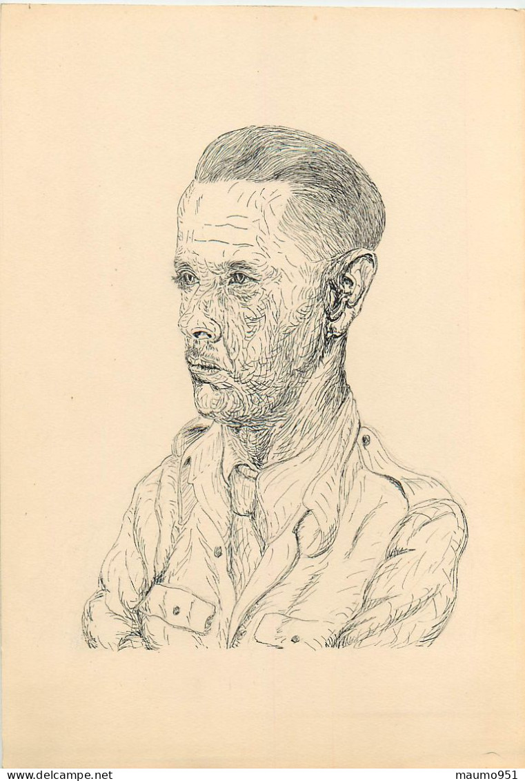 VERITABLE DESSIN PORTRAIT. Original à L'encre De Chine Sur Feuille Cartonnée  . Format 290X220 - Drawings