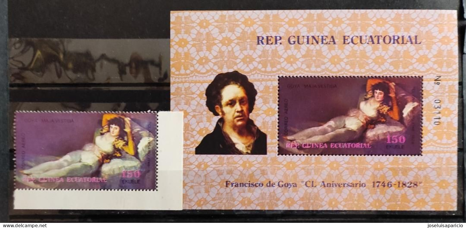 150 ANIVERSARIO DE LA MUERTE DE F. GOYA- MICHEL1346  SELLO Y HOJA MNH** - Äquatorial-Guinea