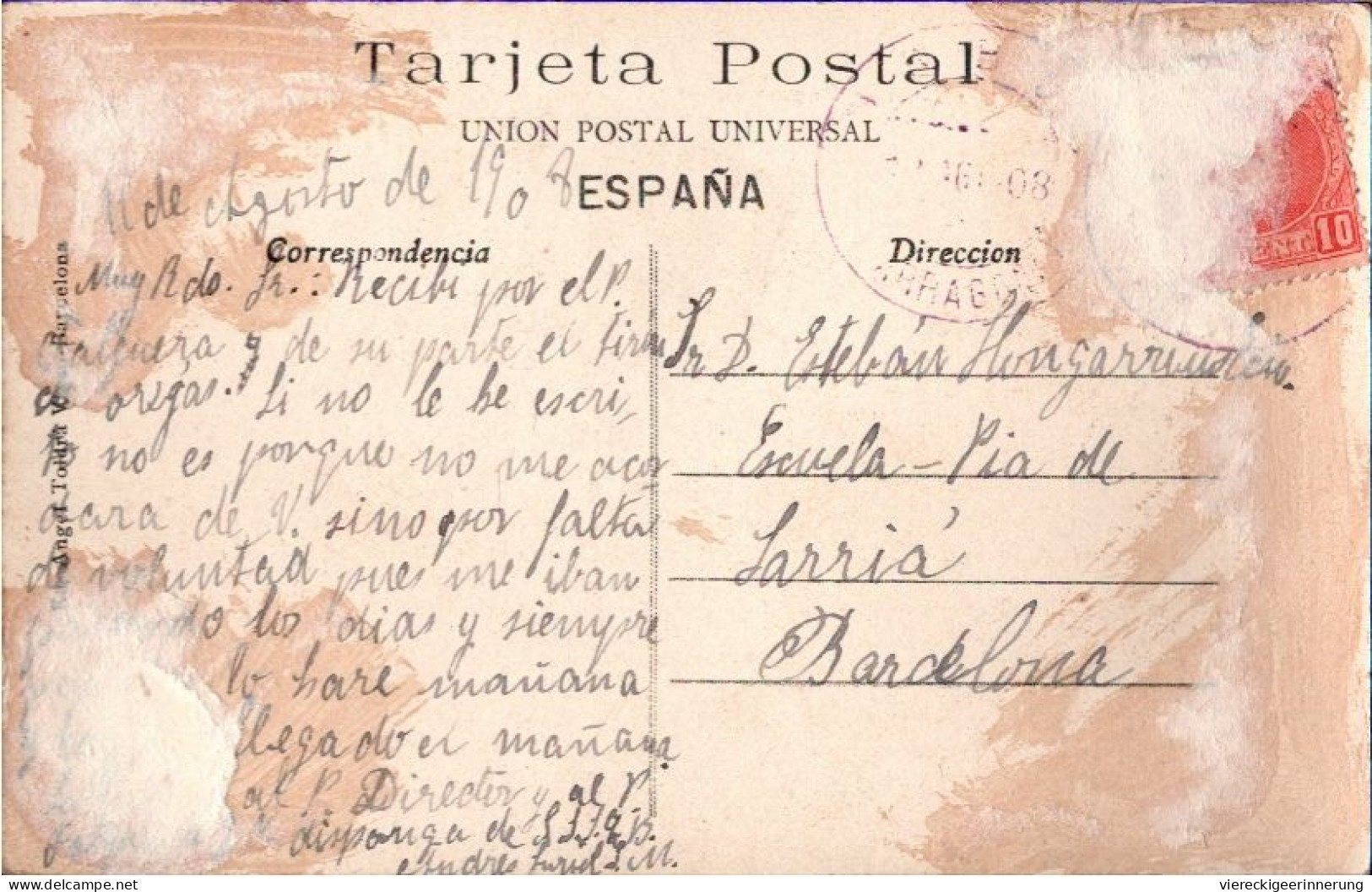 ! Alte Ansichtskarte Arbos, Casa Gener, 1908 - Tarragona