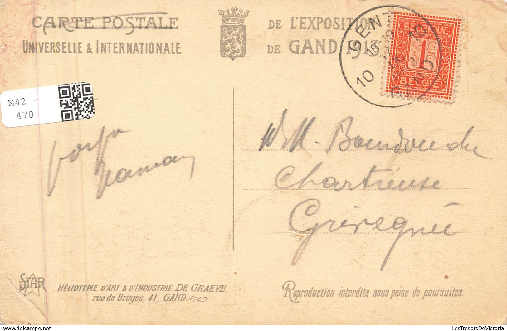 BELGIQUE - Gand - Exposition Universelle De 1913 - La Fontaine Monumentale - Carte Postale Ancienne - Gent