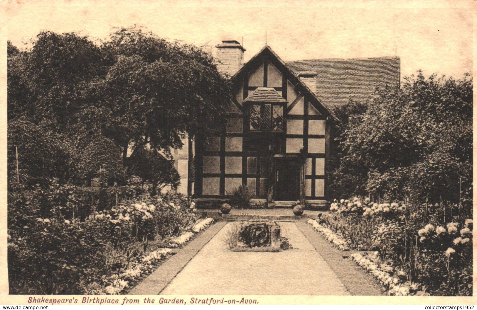 STRATFORD UPON AVON, WARWICKSHIRE, SHAKESPEARE'S BIRTHPLACE, GARDEN, ARCHITECTURE, ENGLAND, UNITED KINGDOM, POSTCARD - Stratford Upon Avon