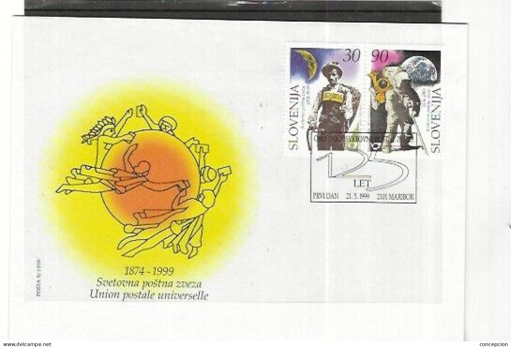 Slovnija Nº 243 Al 244 En Sobre Usado - Unused Stamps