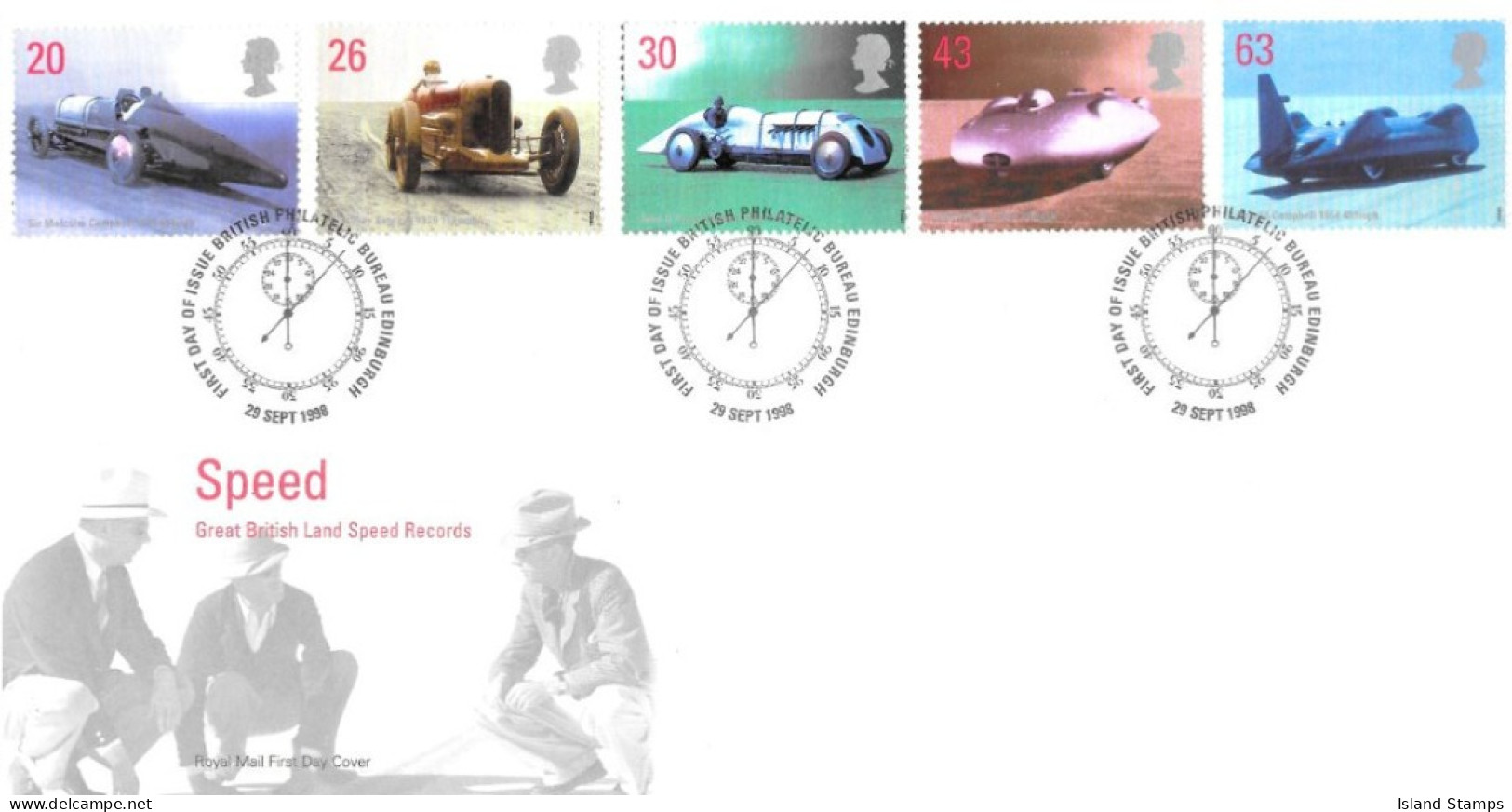 1998 Land Speed Record Unaddressed FDC Tt - 1991-00 Ediciones Decimales