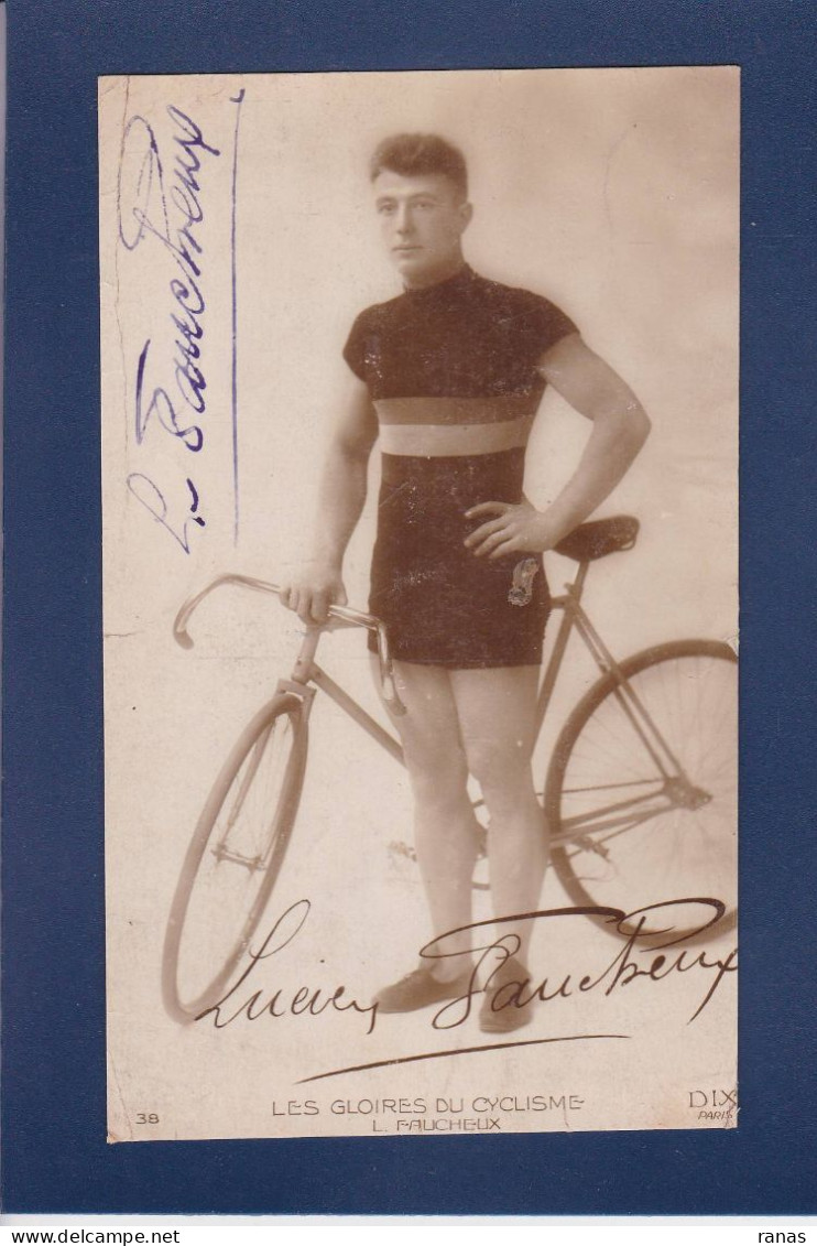 CPA Autographe Signature De Lucien Faucheux Coureur Cycliste Sport Cyclisme - Sportspeople