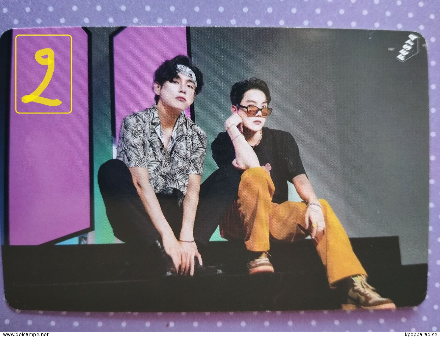 Photocard Au Choix  BTS Festa 2022 V Taehyung, J Hope - Varia