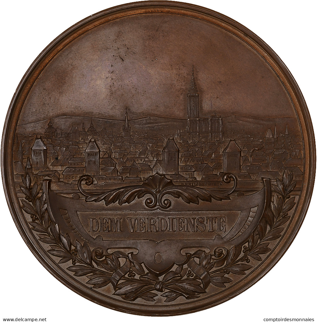 Allemagne, Médaille, Exposition Industrielle De Strasbourg, 1895, Bronze, SPL+ - Autres & Non Classés