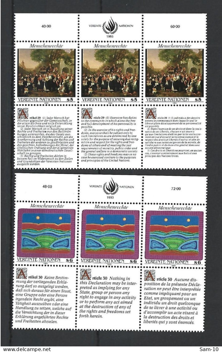 Timbre De Nations Unies Vienne Neuf ** N 166 / 171 - Unused Stamps