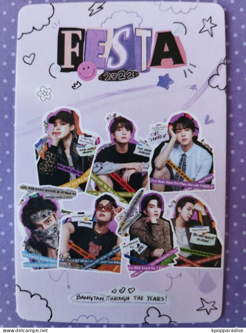 Photocard Au Choix  BTS Festa 2022 Jungkook, J Hope - Varia