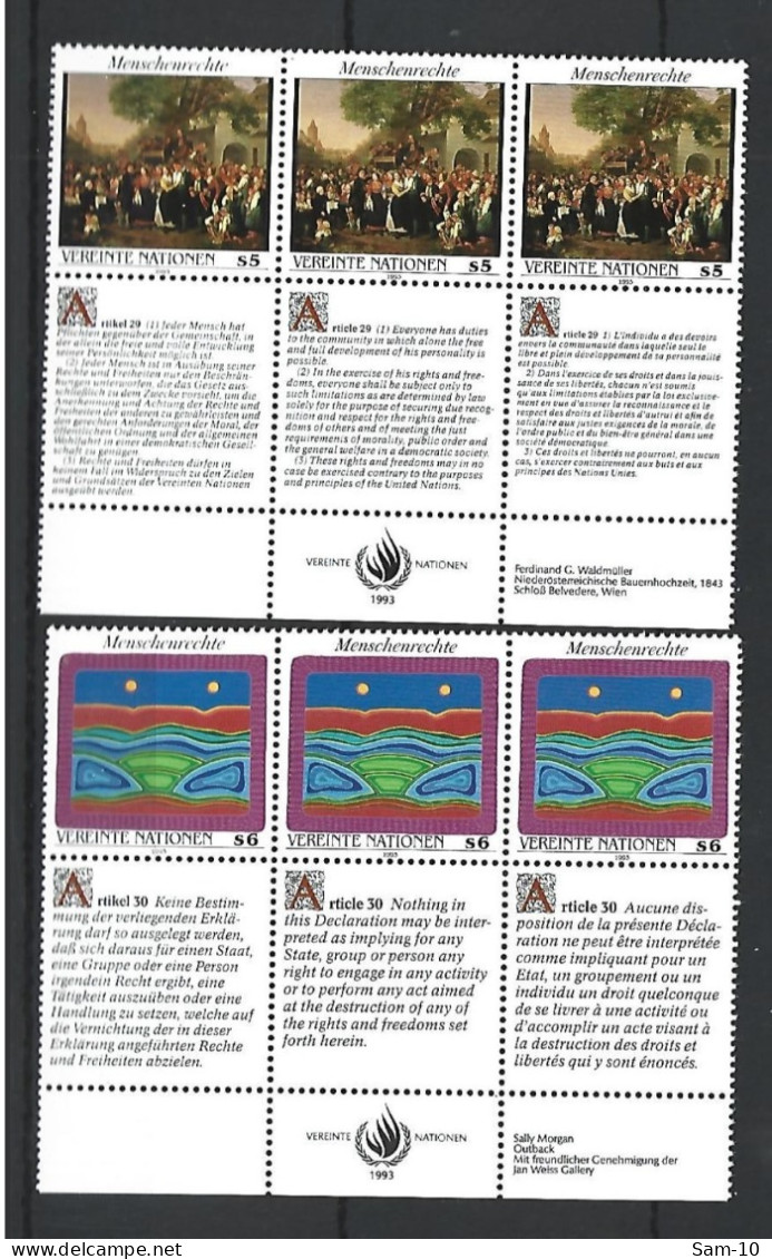 Timbre De Nations Unies Vienne Neuf ** N 166 / 171 - Unused Stamps